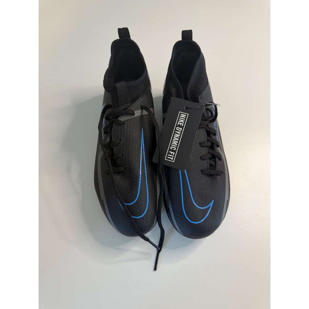 Nike Phantom GT Academy DF MG Soccer Cleats Black Blue CW6694-004 Size 4.5Y